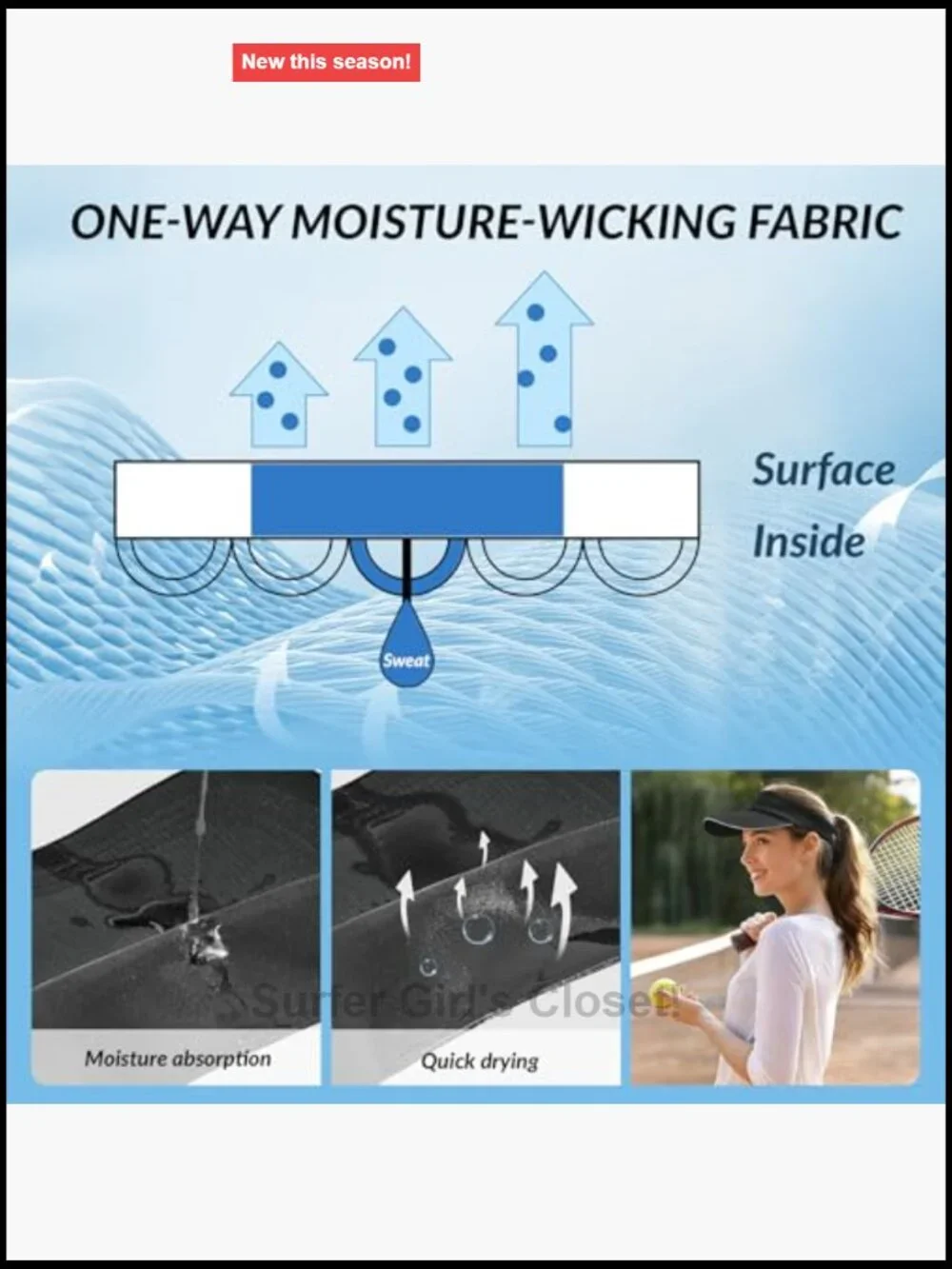 Lightweight Performance Sun Visor, UPF 50+, Adjustable Fit, Moisture Wicking